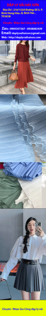Dập ly chân váy rể quạt đẹp tại xưởng Hải Sơn TP.HCM