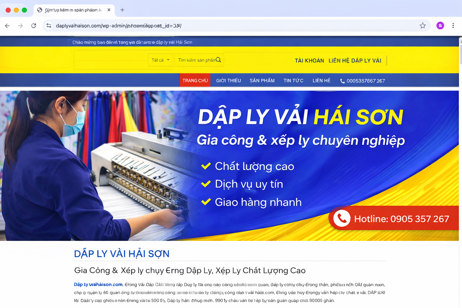 Dập ly chân váy rể quạt đẹp tại xưởng Hải Sơn TP.HCM